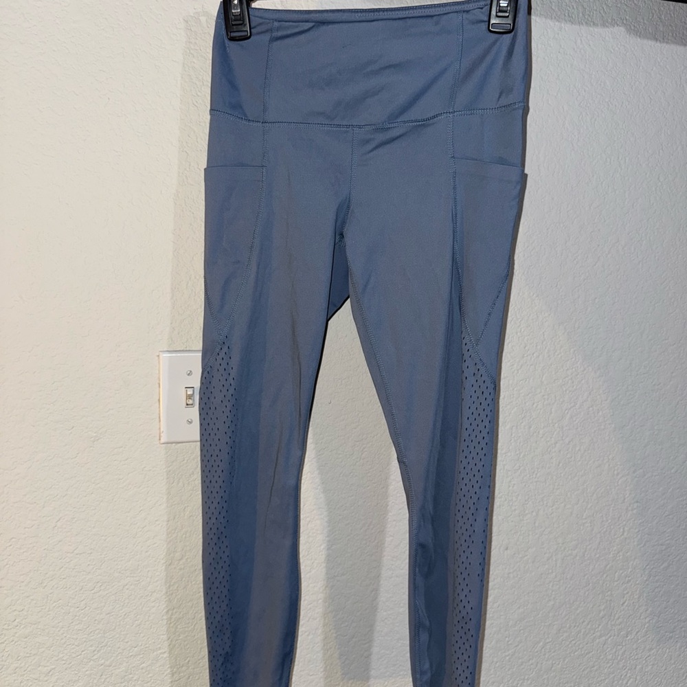 Blue High-Waisted Leggings